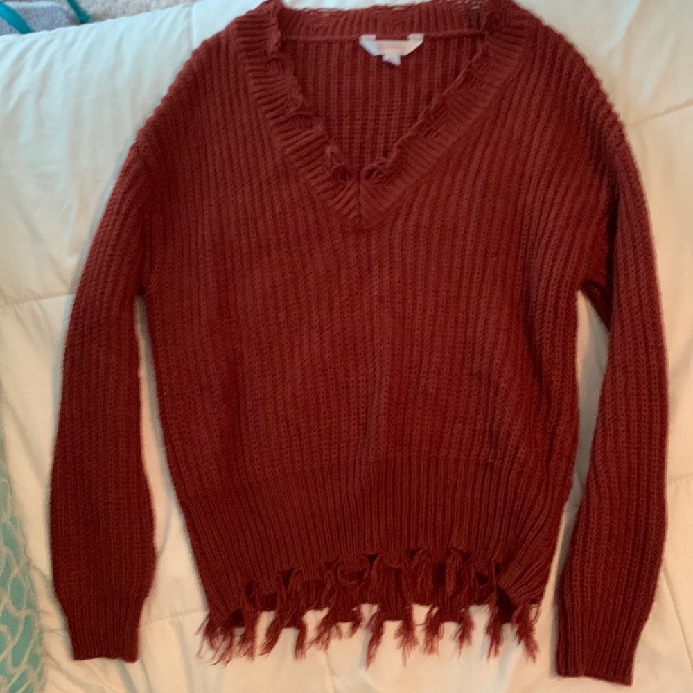 Burgundy red sweater